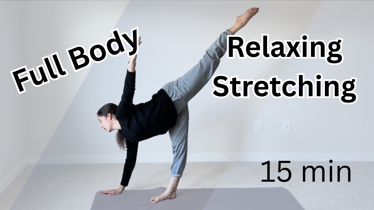 60 Stretches in 15 Min | Full Body Relaxing Yoga-Inspired Workout (Day 15)