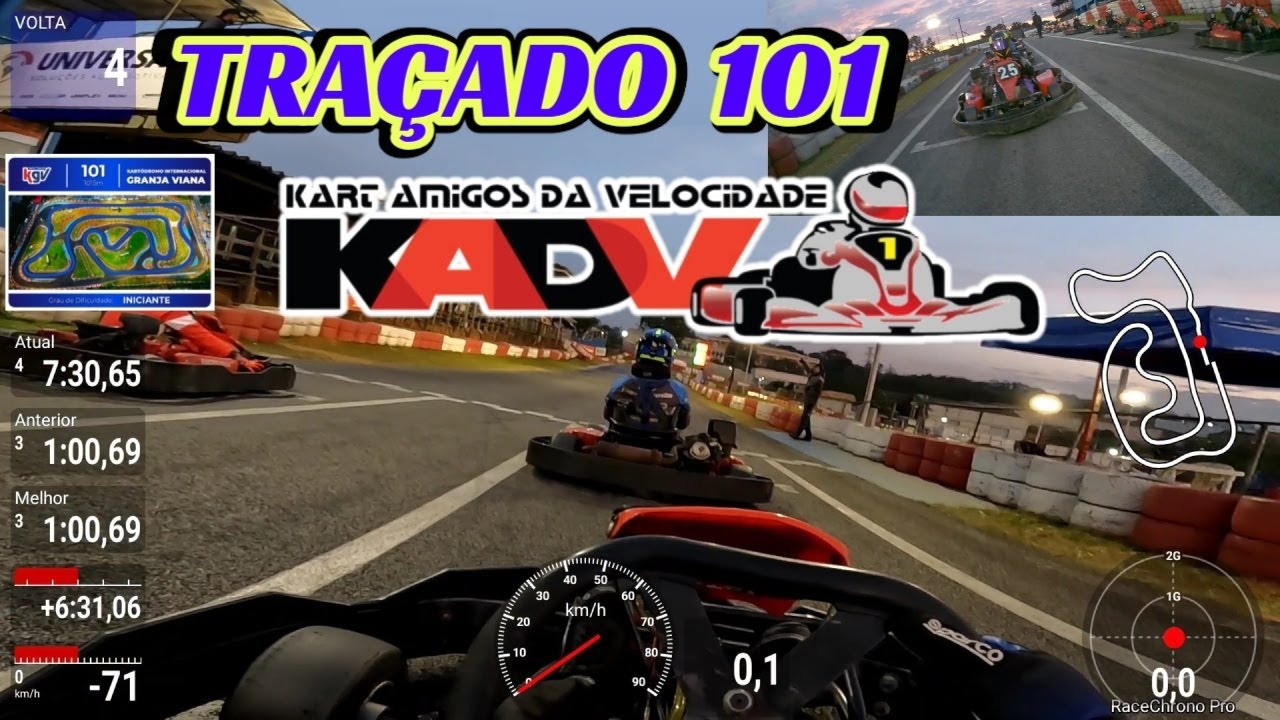 Traçado 101 - KGV - Kart Amigos da Velocidade - KADV - Graduados