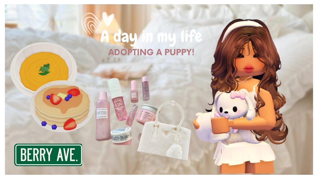 A day in my life | Puppy adoption | Voiced🎙 | Berry avenue | roleplay | vlog
