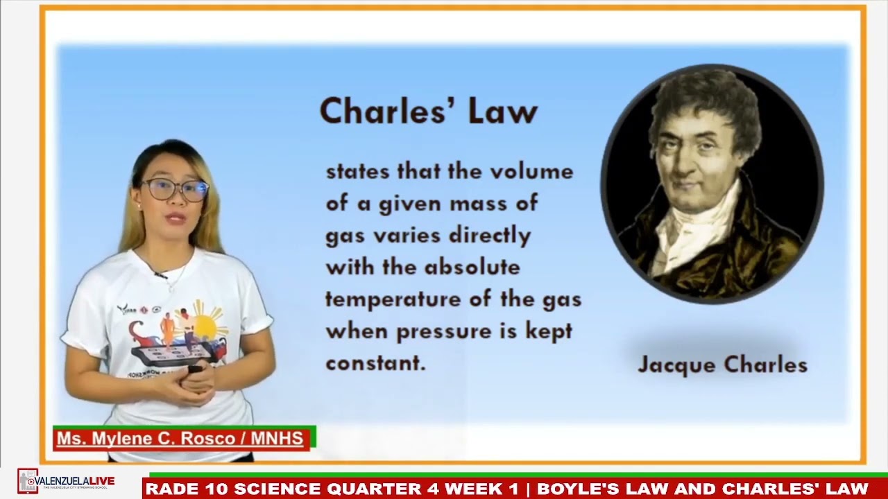 GRADE 10 SCIENCE QUARTER 4 WEEK 1 -  BOYLE'S LAW AND CHARLES' LAW