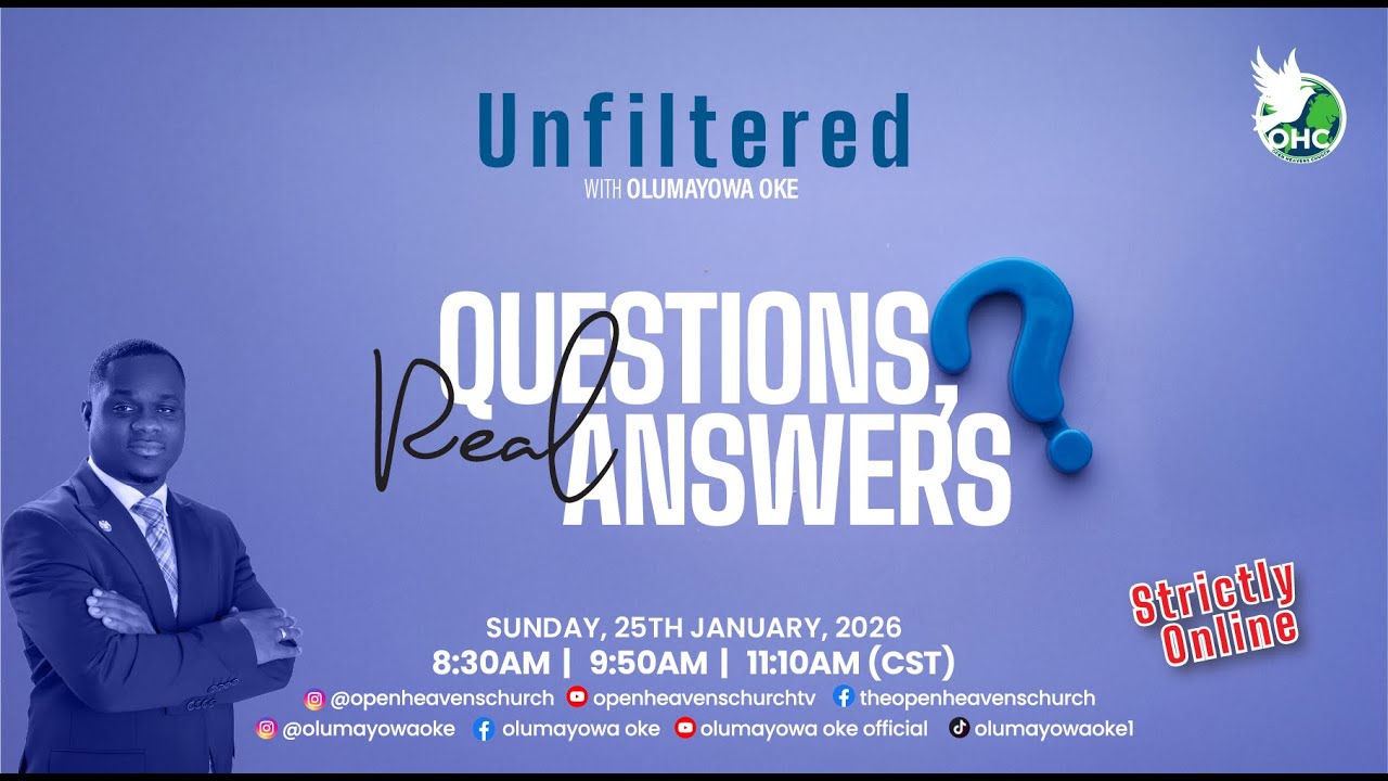 Unfiltered with Olumayowa Oke | Sunday, January 25th, 2026