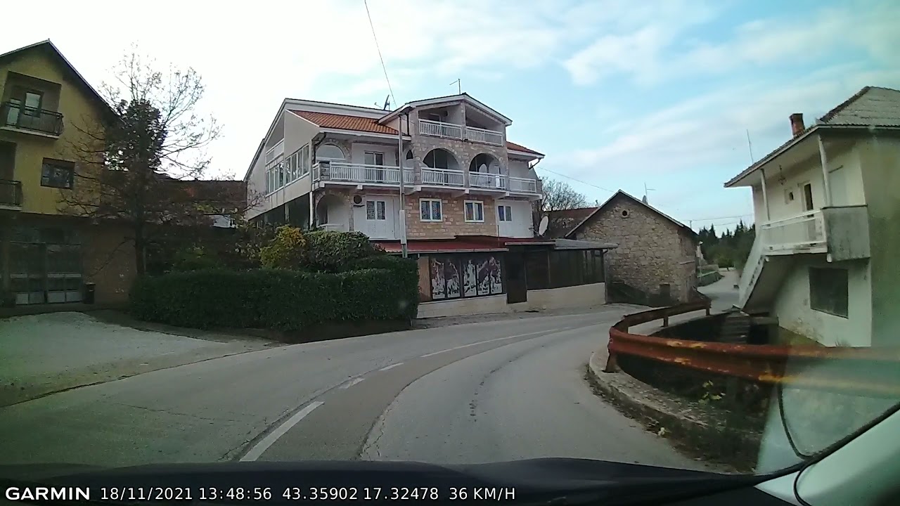 DRIVE #1713: Vitina-Tihaljina-Drinovci-Gorica (Bosnia and Herz.) (timelapse 4x) *Read Description*