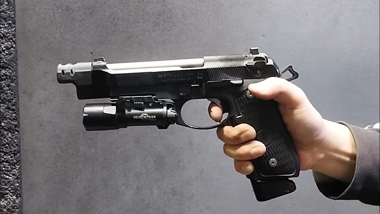 Beretta LTT Elite 92G w/ Factory Beretta muzzle brake shooting