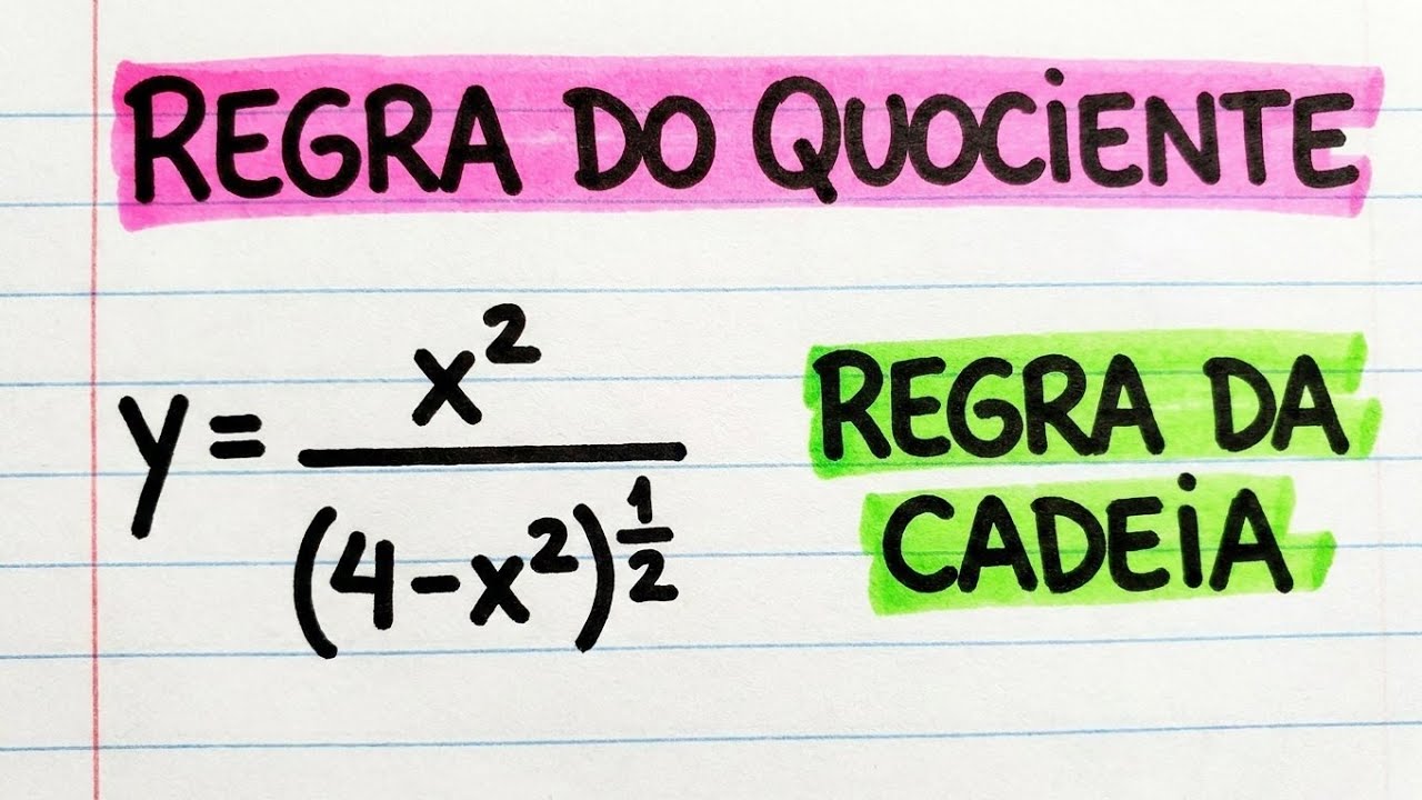 Derivada: Regra do Quociente e Regra da Cadeia