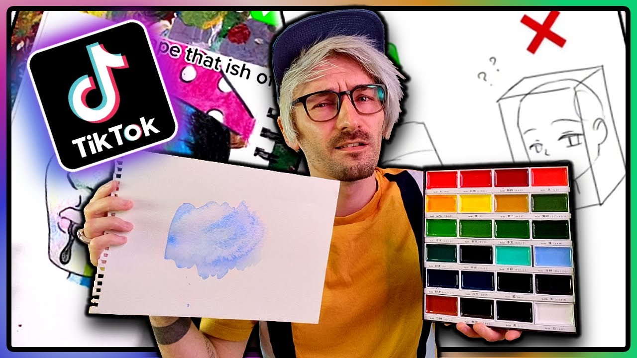 SALT IN PAINT!? | Trying TikTok Art Life Hacks