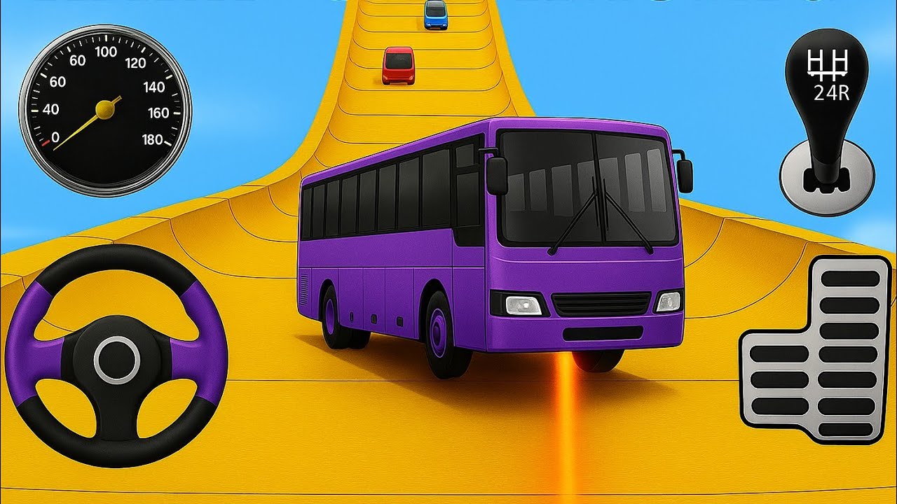 Extreme Bus Stunt Ramp Simulator - Bus Stunts Impossible Tracks - Android Gameplay #13