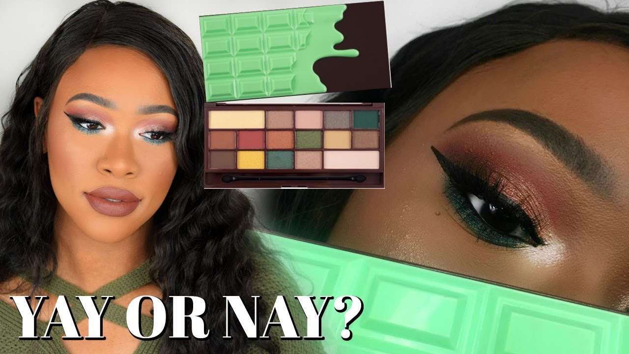 MAKEUP REVOLUTION MINT CHOCOLATE PALETTE SWATCHES, TUTORIAL & REVIEW