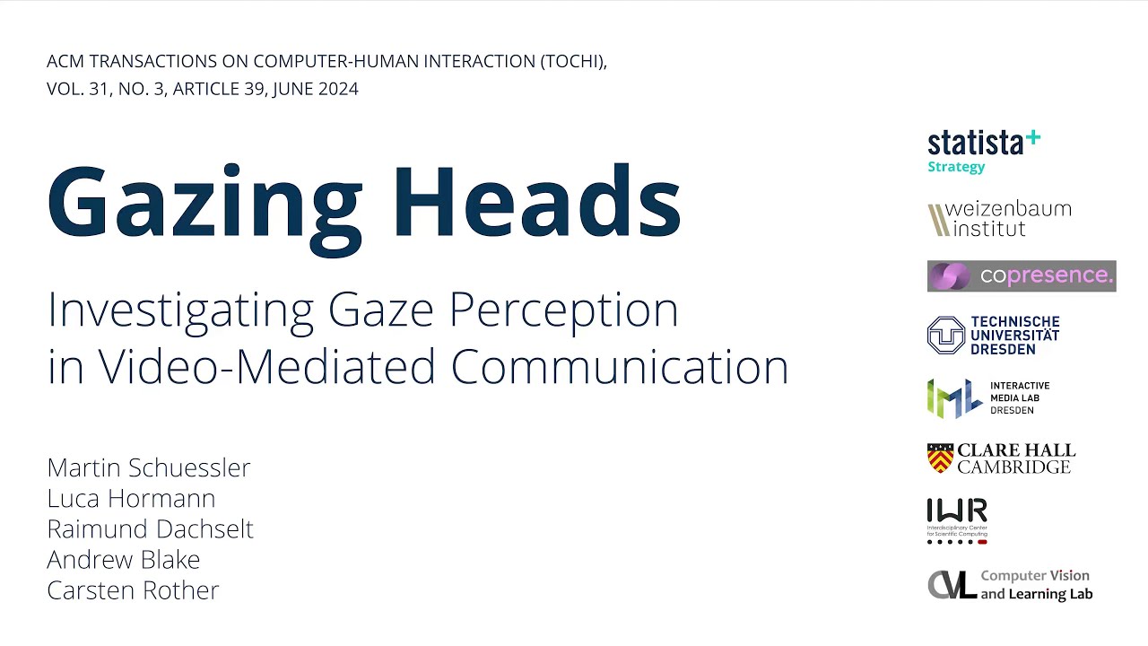 [TOCHI'24] Gazing Heads: Investigating Gaze Perception in Video-Mediated Communication