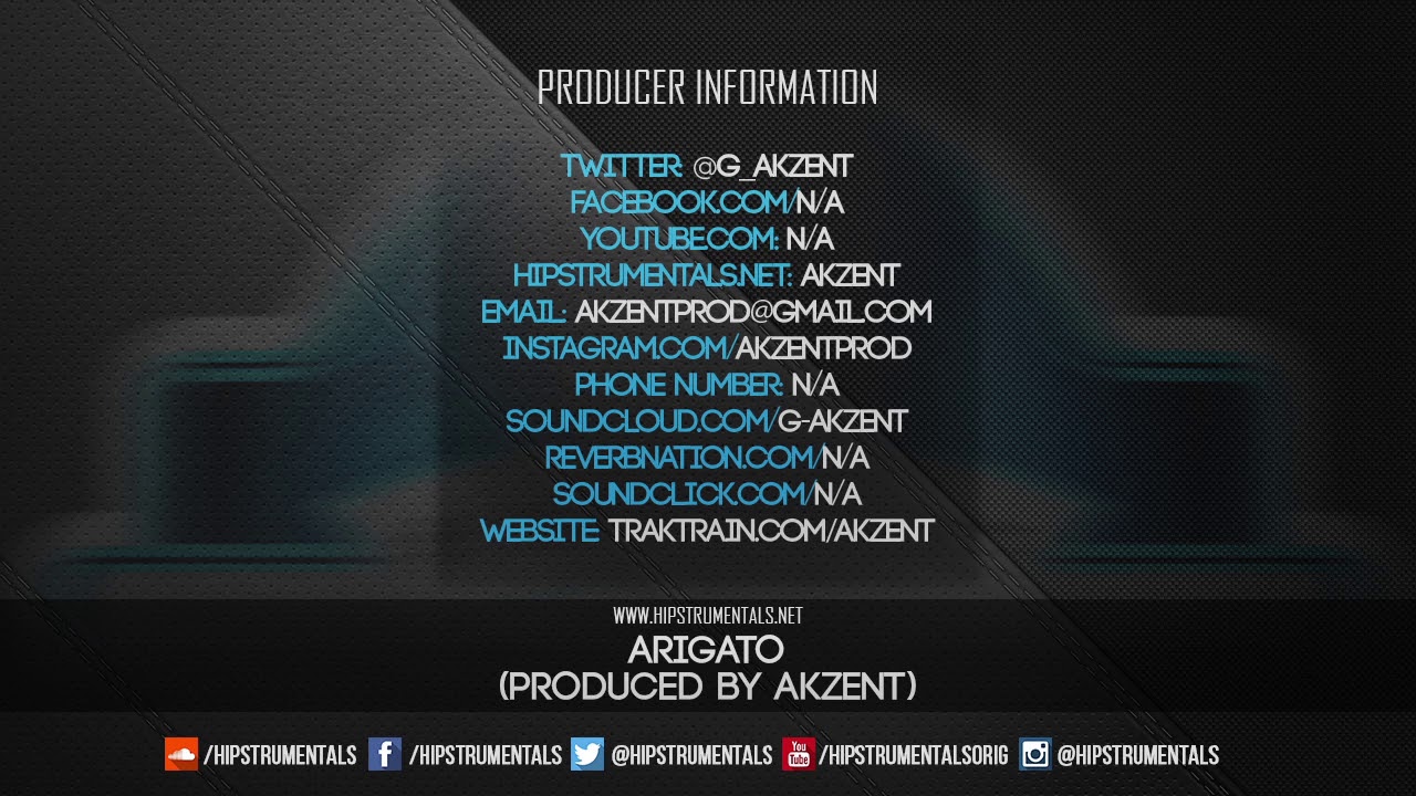 *BEAT* Arigato (Prod. By AkZeNT) [Hipstrumentals.net]