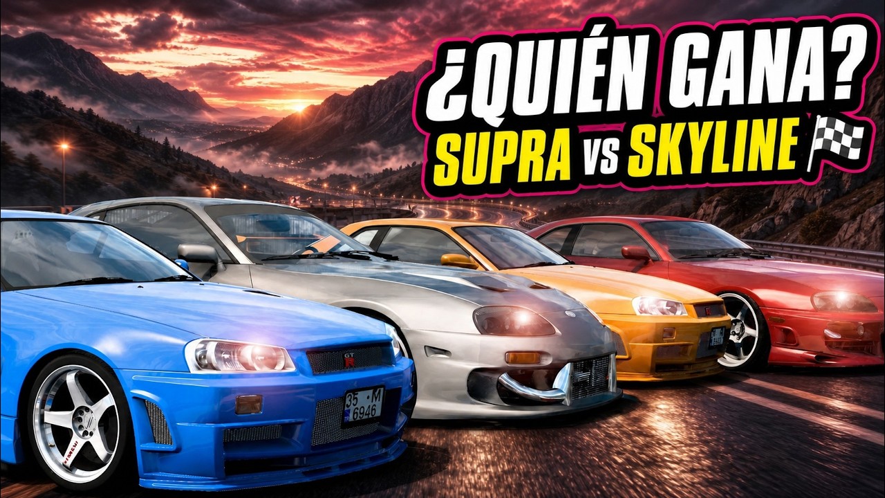 ¿Cual es MEJOR coche TOYOTA SUPRA A80 vs NISSAN SKYLINE R34? | Euro Truck Simulator 2 Mods