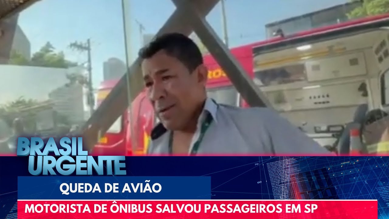 Motorista de ônibus atingido por avião salvou passageiros em SP | Brasil Urgente