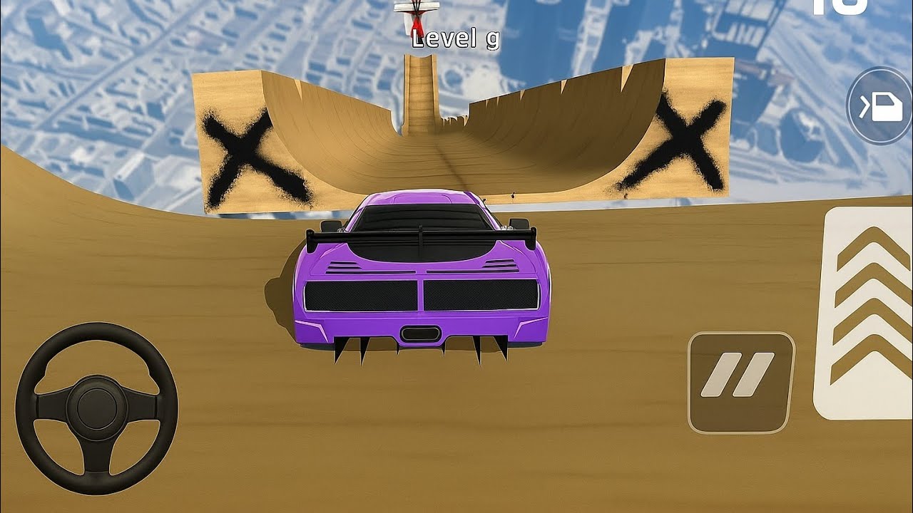 GT Ramp Car Stunt Challenge - Crash Into Cartoon! | GT Car Stunt Master 3D Gameplay