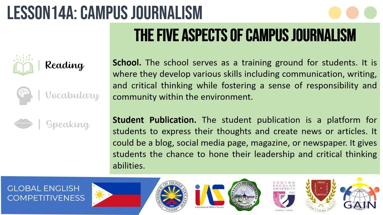 GEC CEFR B1 - Unit 14 Lesson A - Campus journalism