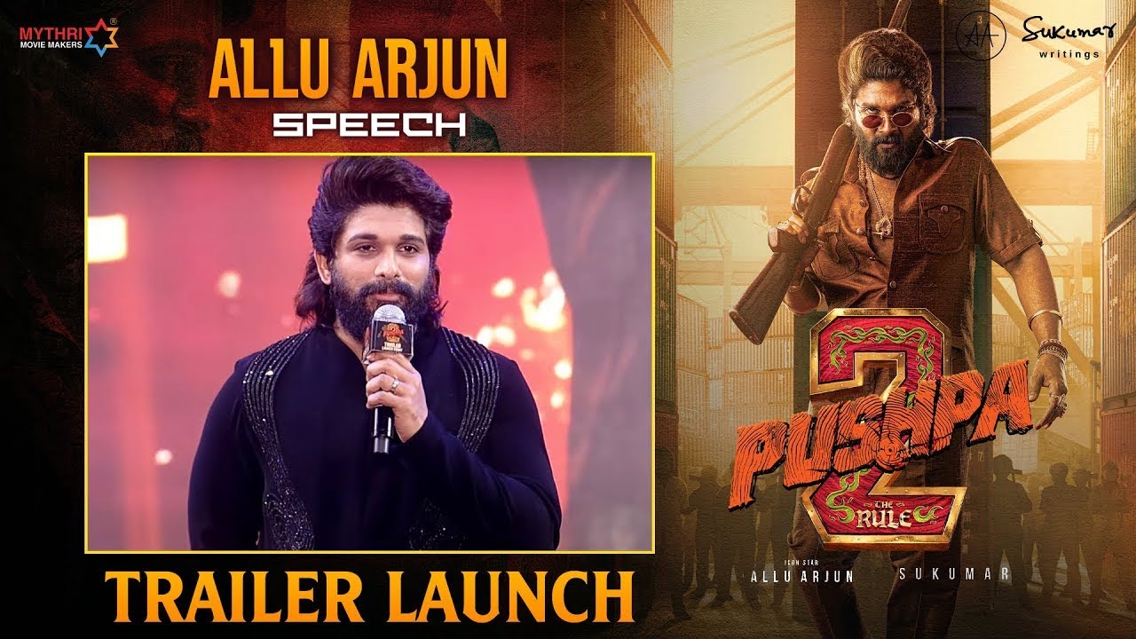 Allu Arjun Speech | Pushpa 2 Trailer Launch Event | Rashmika | Sukumar | Fahadh Faasil | DSP