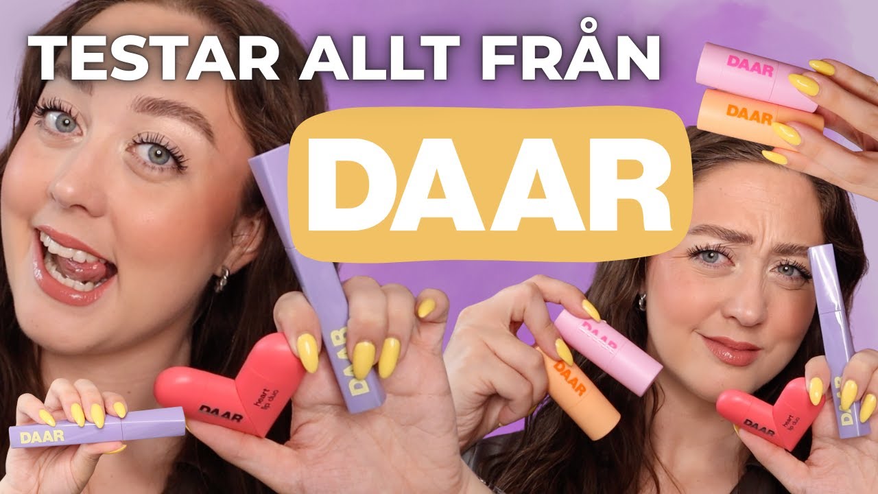Hur t&auml;nkte man h&auml;r?? Testar ALLT fr&aring;n DAAR COSMETICS!