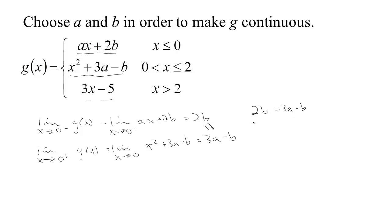 2.5-5 Matching up pieces to make a piecewise function continuous