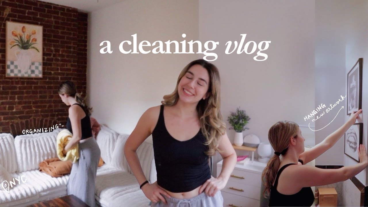 Убираюсь и привожу в порядок свою квартиру в Нью-Йорке вместе со мной 🧺🫧 добавляю немного декора ...