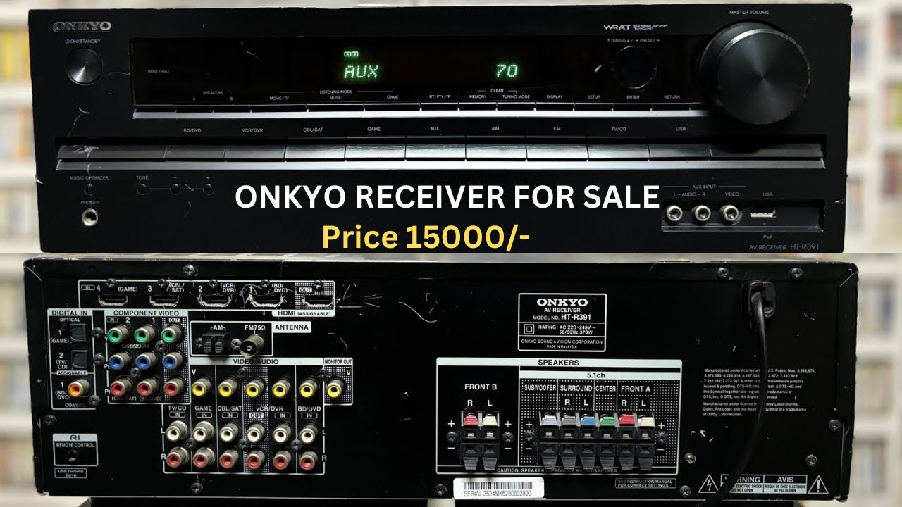 ONKYO AV RECEIVER HT-R391 excellent condition for sale ( price 15000 ) #onkyo #receiver #amplifier