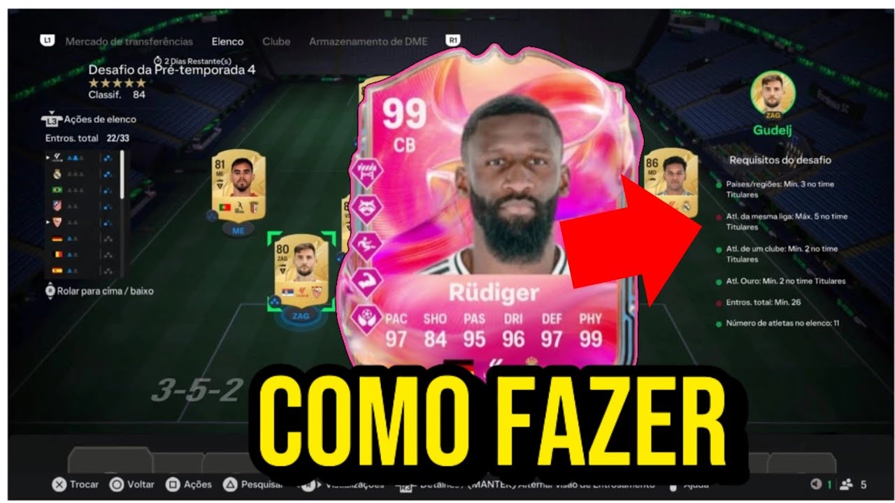 Como Fazer o SBC do Rüdiger 99 FUTTIES — Passo a Passo Completo (EA FC 25)