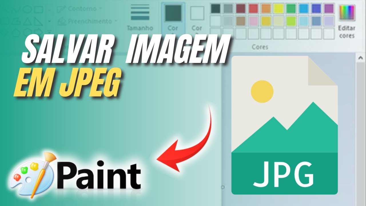 Como salvar uma imagem em JPEG  no PAINT