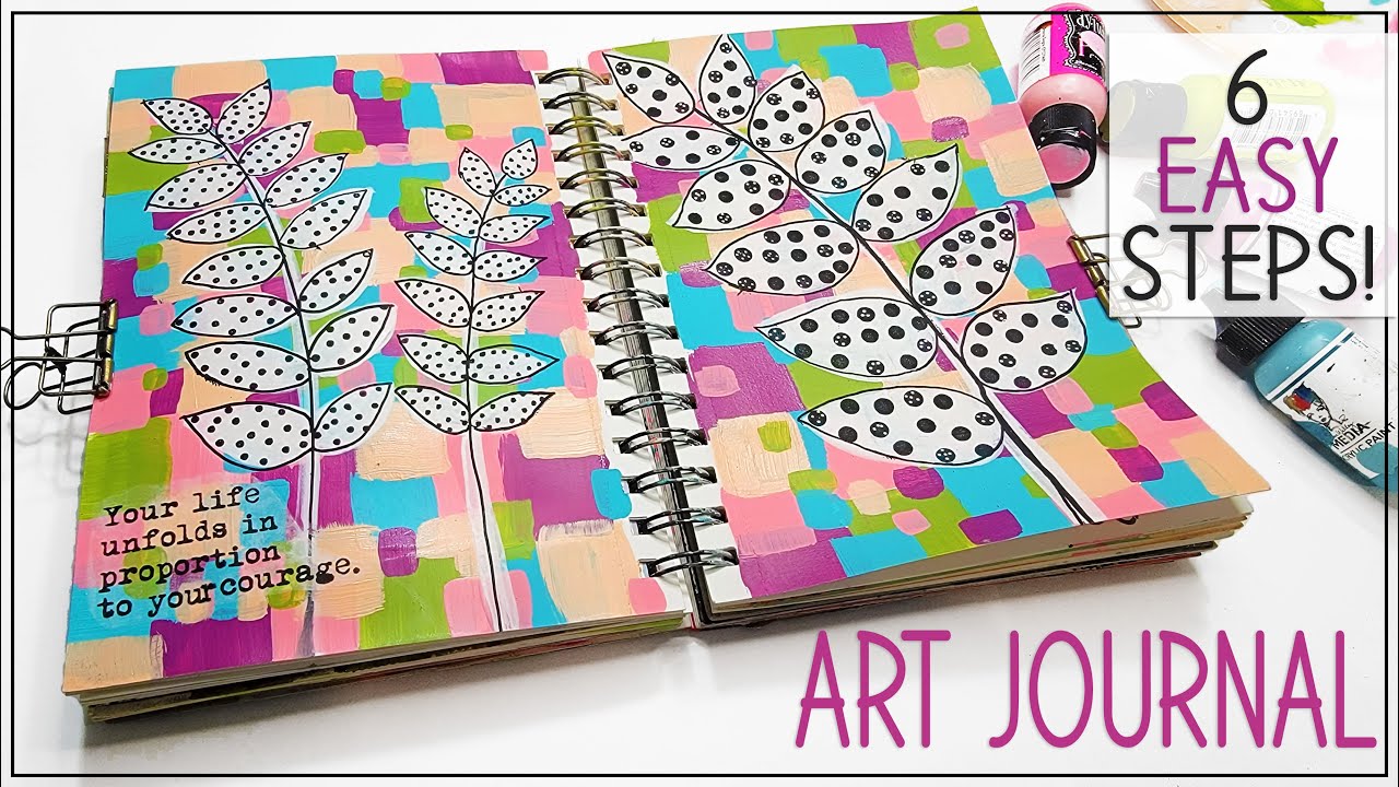 Awesome Art Journal Page in 6 Easy Steps!