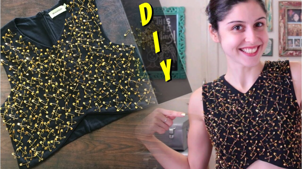DIY || Safety Pin Crop Top