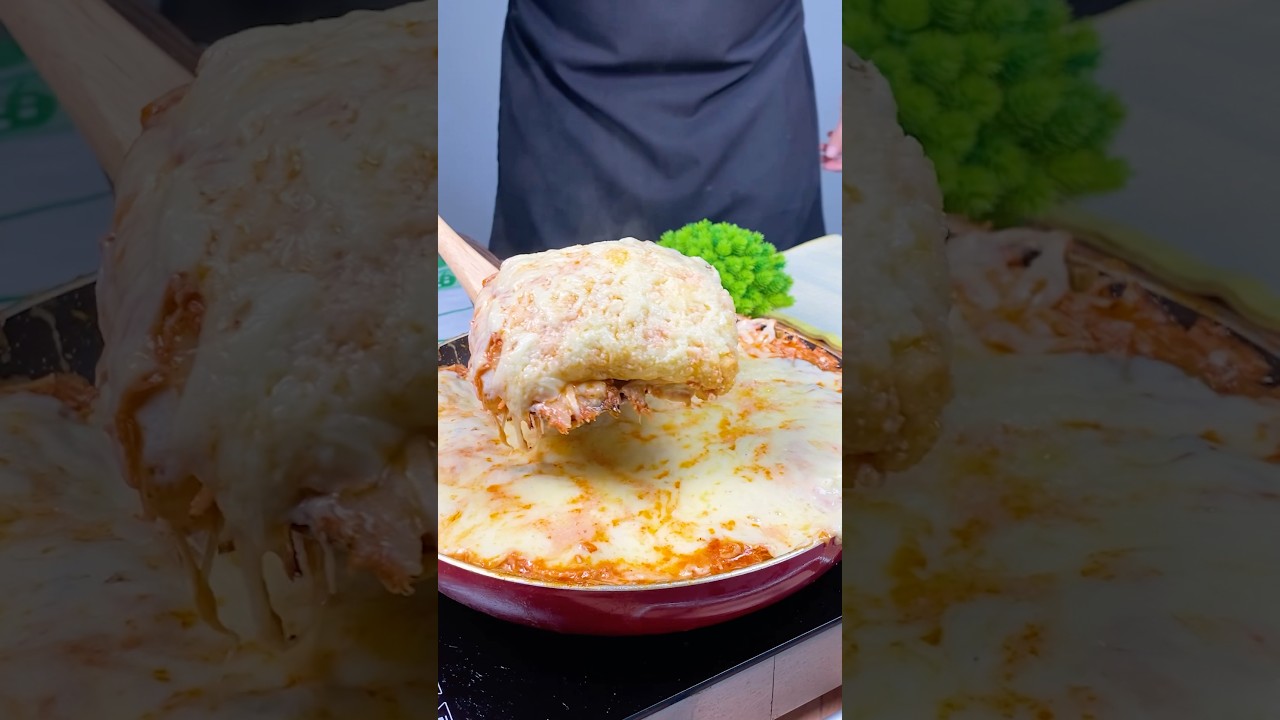 &iexcl;La lasa&ntilde;a de pollo m&aacute;s deliciosa, ahora en sart&eacute;n y lista en minutos! #lasa&ntilde;a #comida #cocina