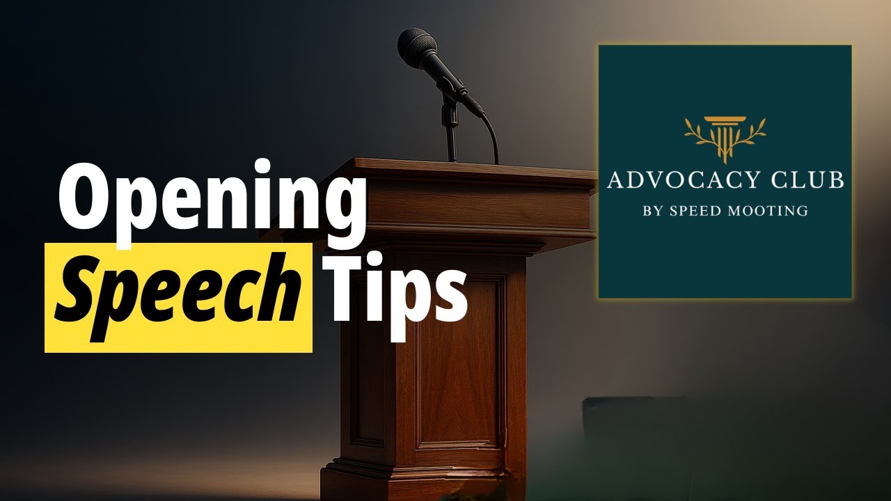 Opening Speech Tips