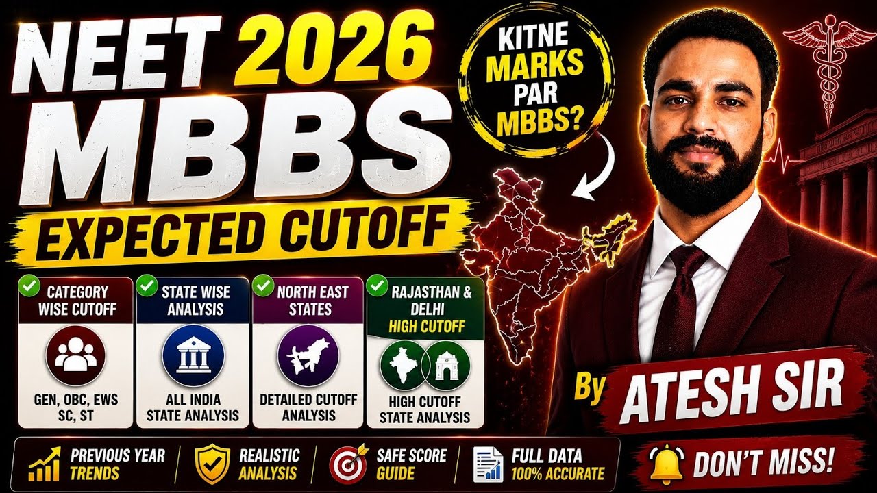 NEET 2026 Expected MBBS Cutoff | State Wise & Category Wise Analysis