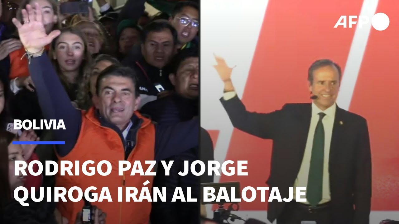 Bolivia tendrá balotaje entre un senador de centroderecha y un expresidente conservador | AFP