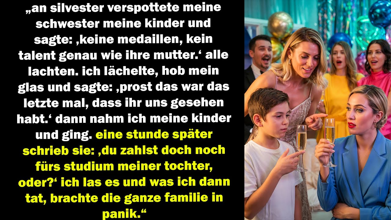 an silvester verspottete meine schwester meine kinder – stunden später brachte...