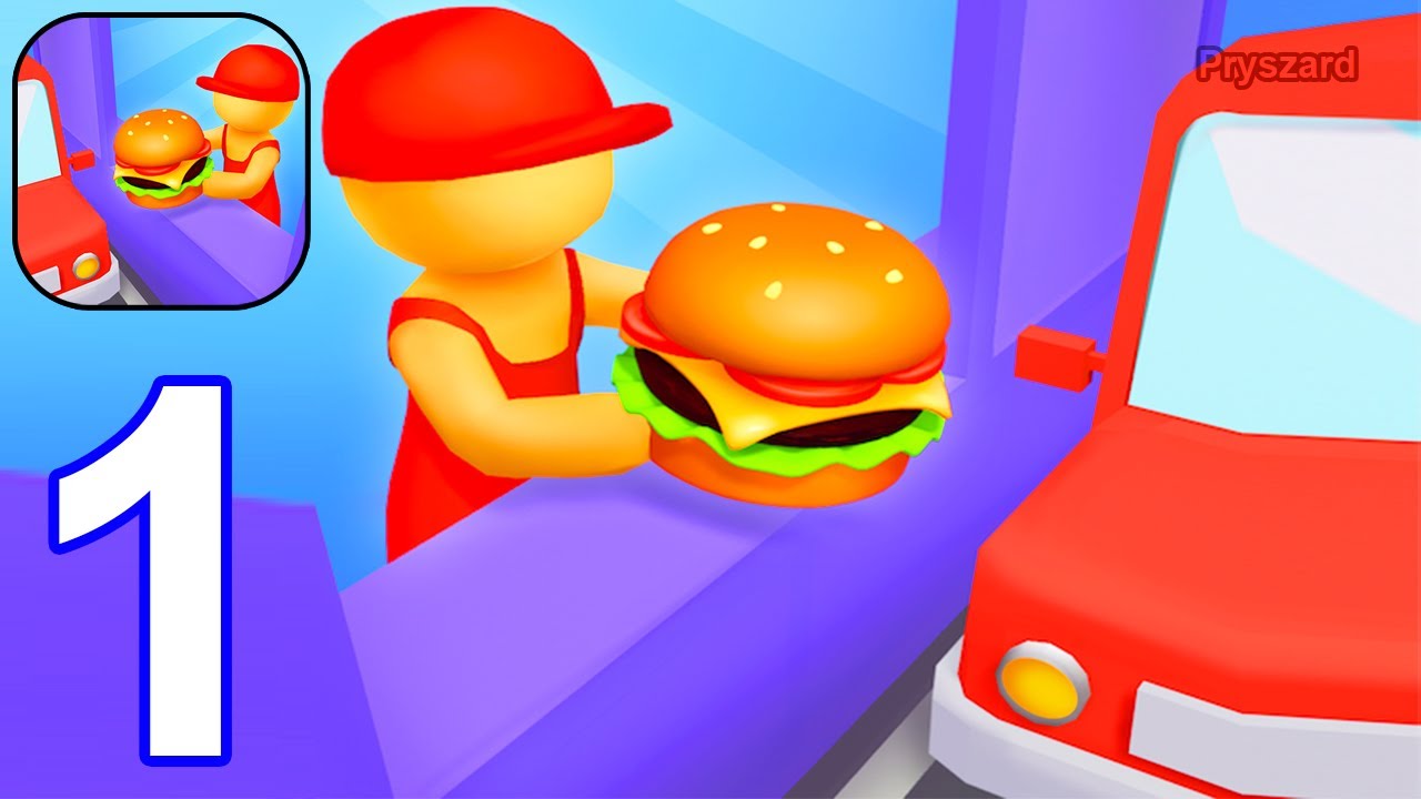 Burger Please! - Gameplay Walkthrough Part 1 Helper & Drive Thru Unlocked (Android, iOS)