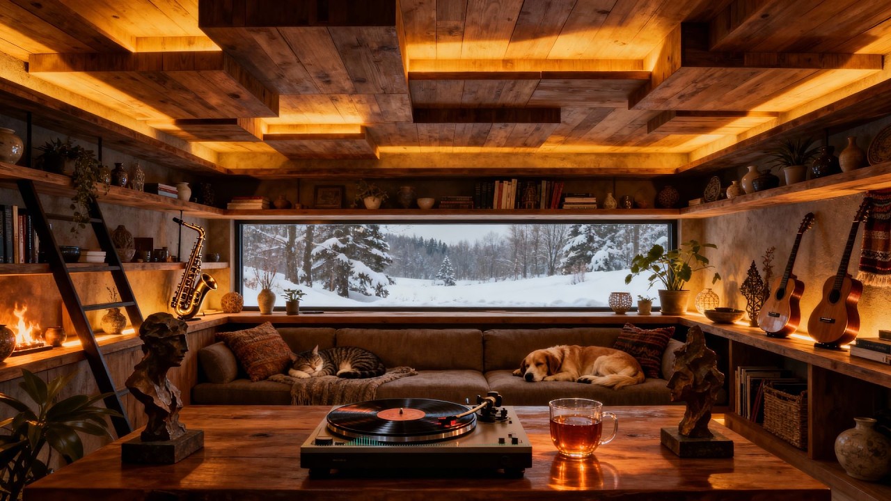 Long Day at Work? 🕯️ Fireplace Jazz to Relax & Unwind