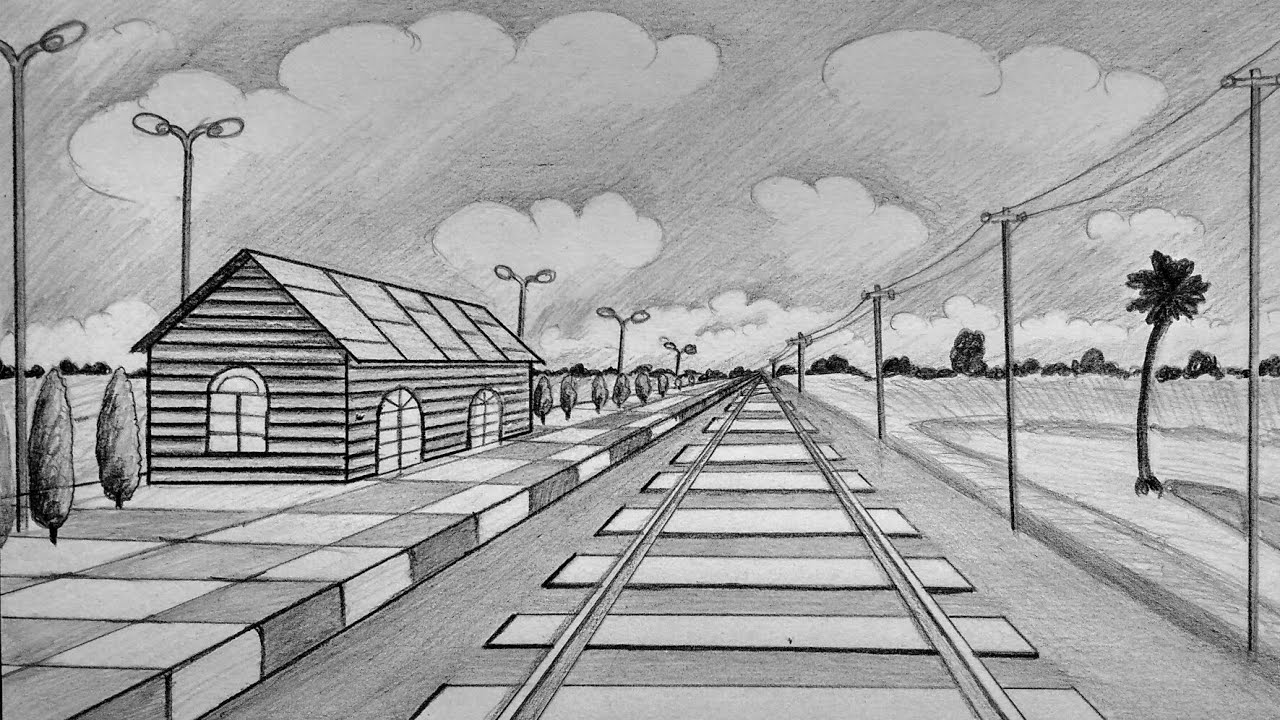 How to draw Railway station