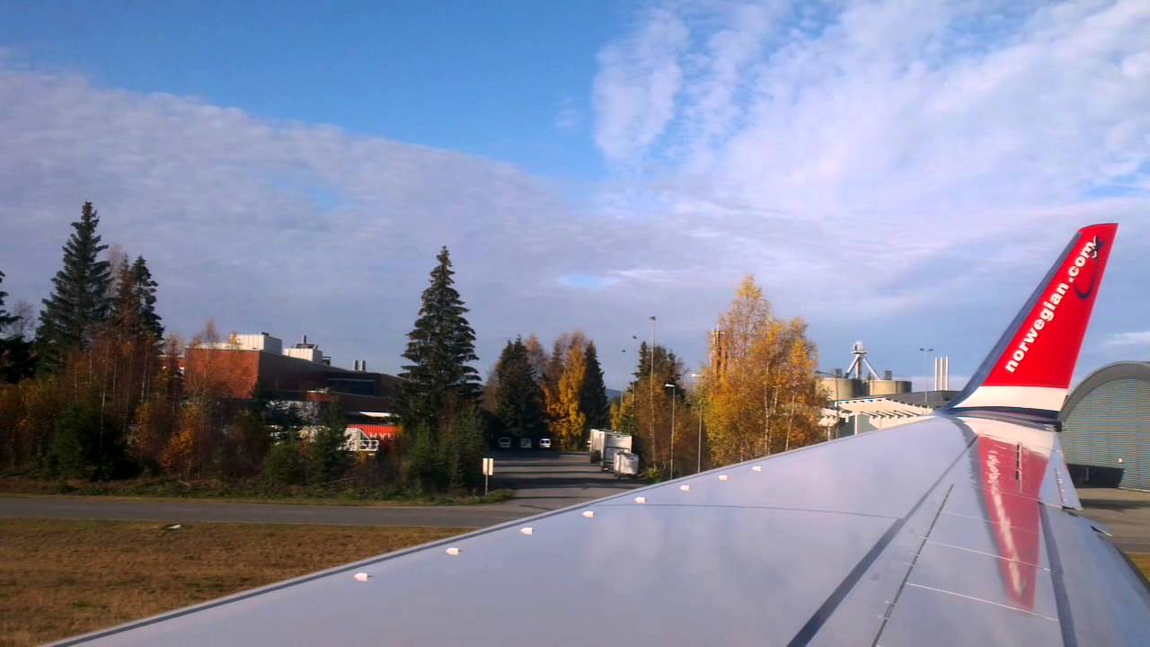 Norwegian Oslo-Gardermoen takeoff
