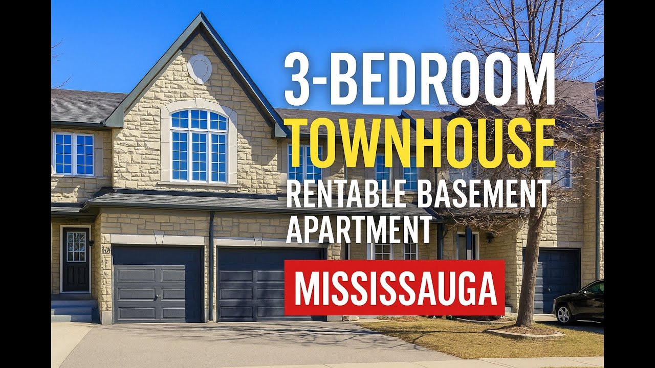 🏡 House Tour: 3-Br Townhouse with Walk-Out Basement Apartment | Mississauga (Central Erin Mills)