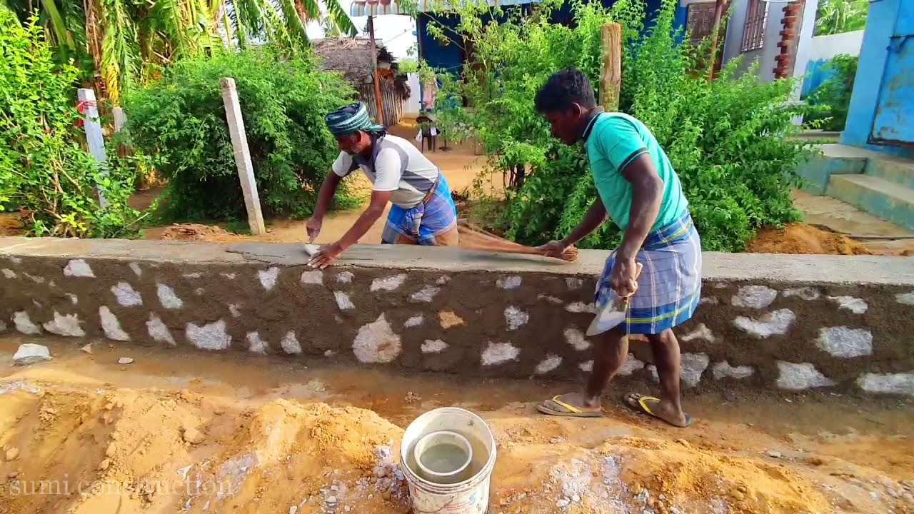 Foundation Technology_100ft Traditional Foundation Retaining Wall with Natural Stone