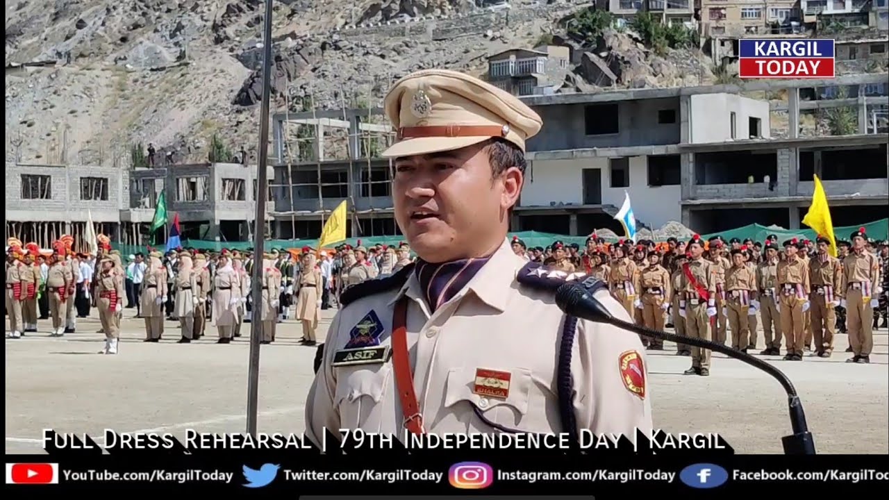 Grand Full Dress Rehearsal for 79th Independence Day Shines at Kargil 🇮🇳✨