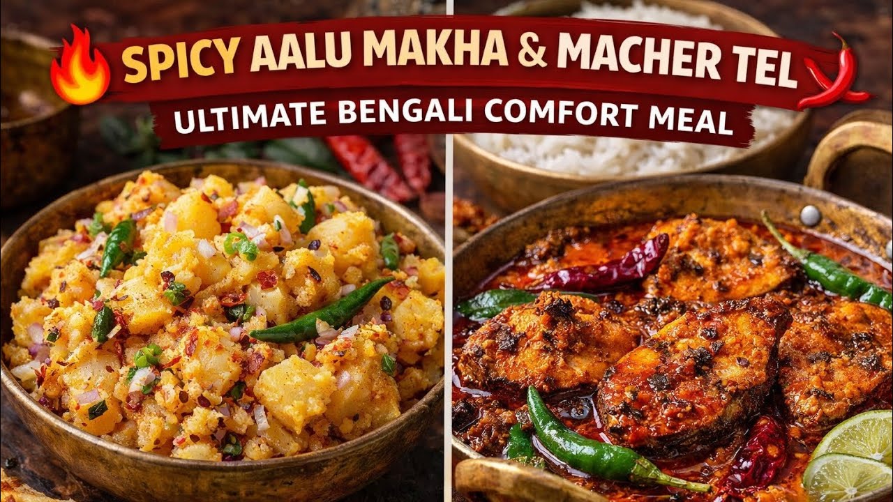 🌶️ Spicy Aalu Makha & Macher Tel | Ultimate Bengali Comfort Meal | Durga's #kitchen 
