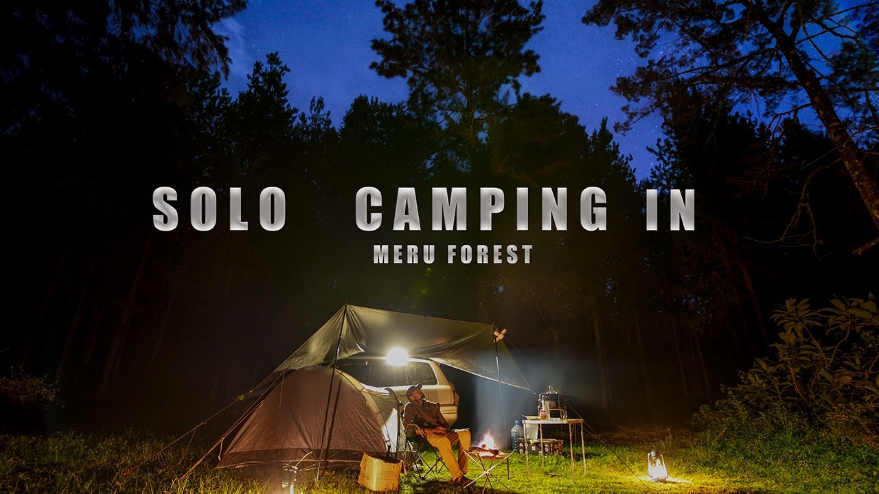 Solo Camping in Forest - Tanzania | Relaxing, Cooking & Fire
