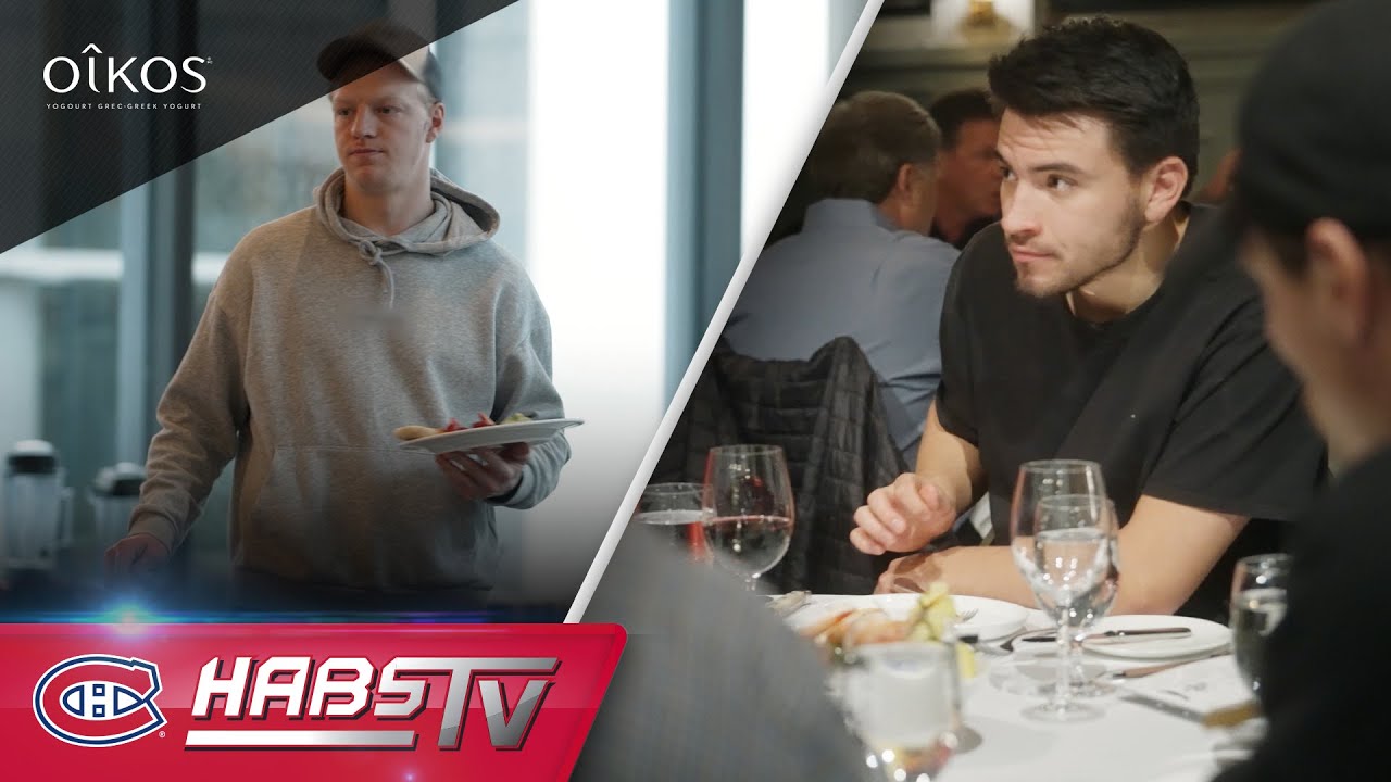 What do the Canadiens eat on the road?