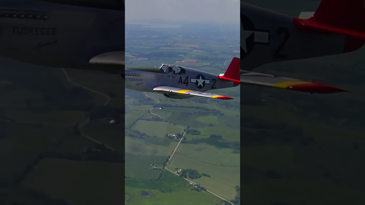 P51C пролетает над Таскиги | Восстановленный и перекрашенный «Мустанг» снова летает