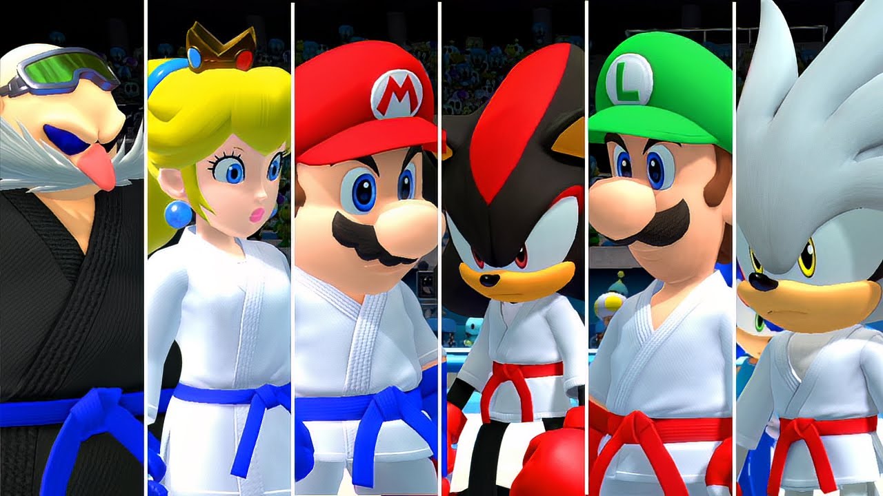 Mario & Sonic at The Olympic Games Tokyo 2020 - Karate (All Characters) | JinnaGaming