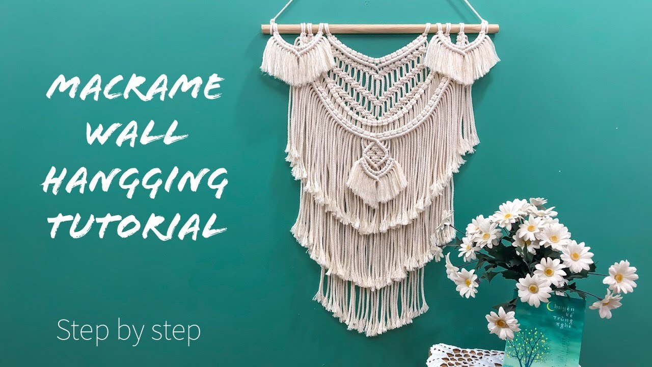 Macrame wall hanging tutorial, Super easy DIY Macrame for beginners