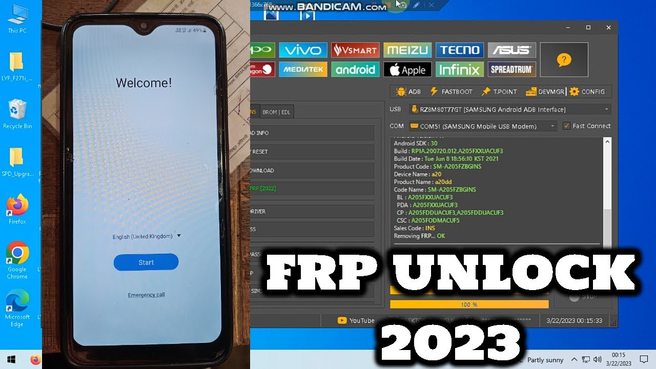 Samsung a20 frp bypass 2023 | Samsung A205F frp unlocktool