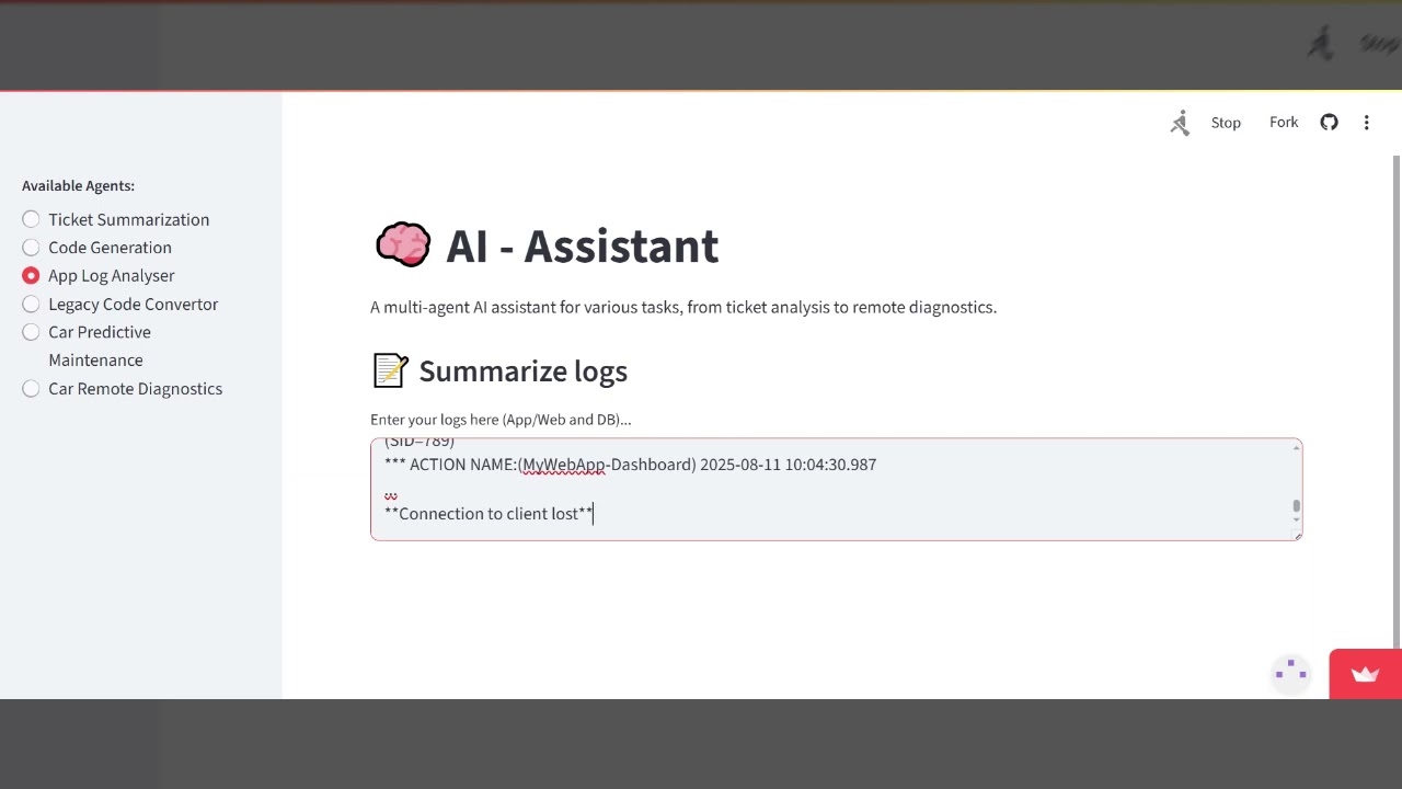 App Log Analysis - Gen AI