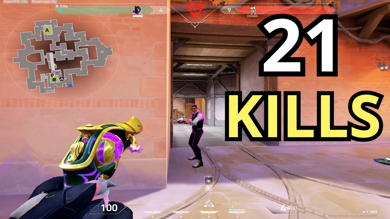 Valorant - 21 Kills As Vyse Corrode Full Gameplay (No Commentary)