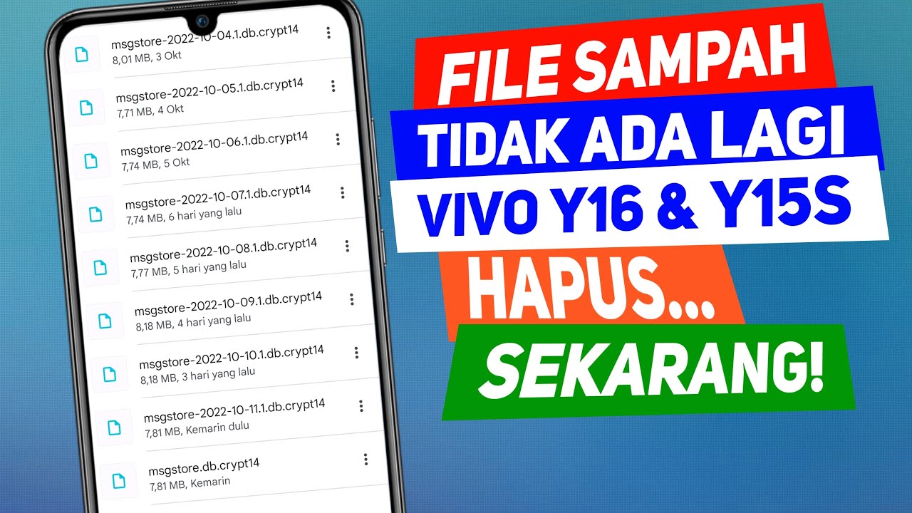3 Cara Hapus Sampah Tersembunyi di VIVO Y16 dan Y15s 100% File Sampah Tersembunyi Menjadi Hilang