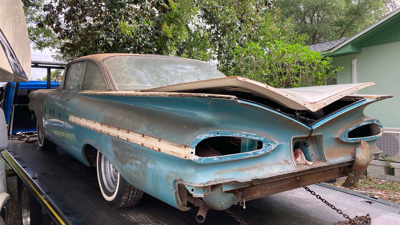 WOW!  Cali-1959 IMPALA SPORT COUPE ORIGINAL PATINA BARN FIND