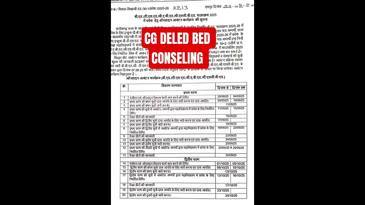 КОНСУЛЬТИРОВАНИЕ CG D.EL.ED & B.ED ДАТА ВЫПУСКА 2025 #cgdeledcounselling #deled #bed #counselling
